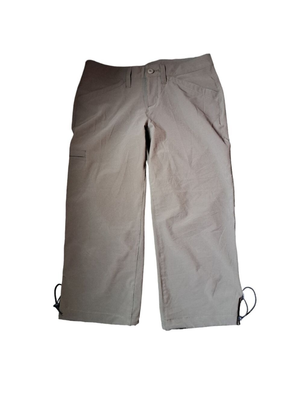 Eddie Bauer khaki green capri quick dry short pants lightweight hiking camping 0